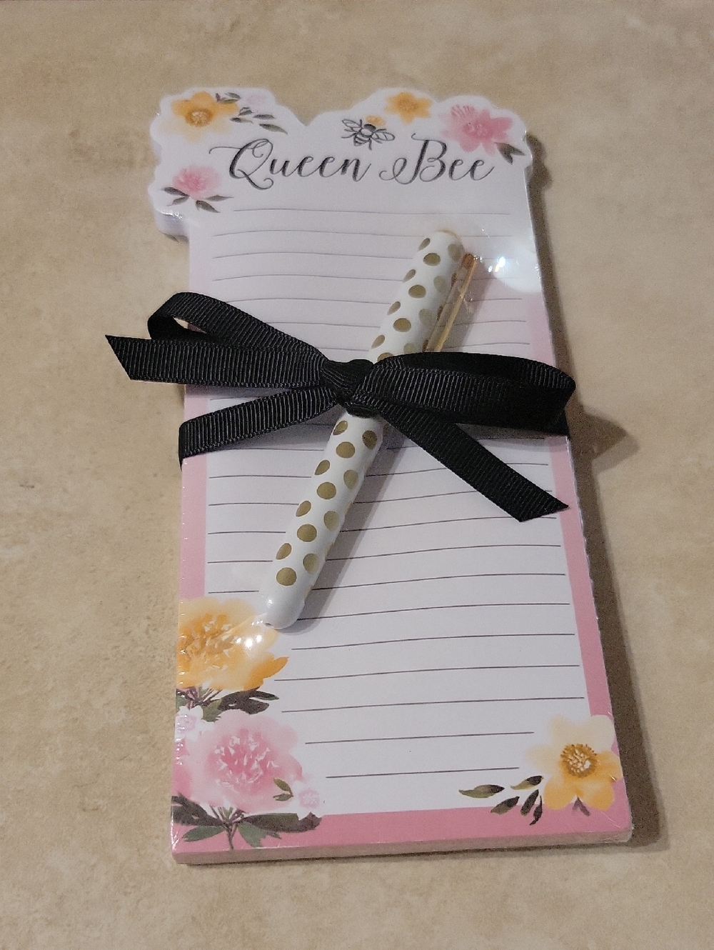 "Queen Bee" Lined Notepad And Pen Set